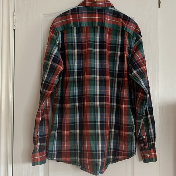 TOMMY HILFIGER Classic fit plaid long sleeve mens button down shirt - Picture 6 of 6